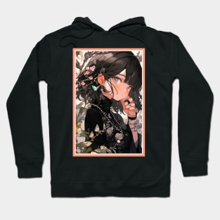 Aesthetic Anime Girl Pink Rosa Black | Quality Aesthetic Anime Design | Premium Chibi Manga Anime Art Hoodie